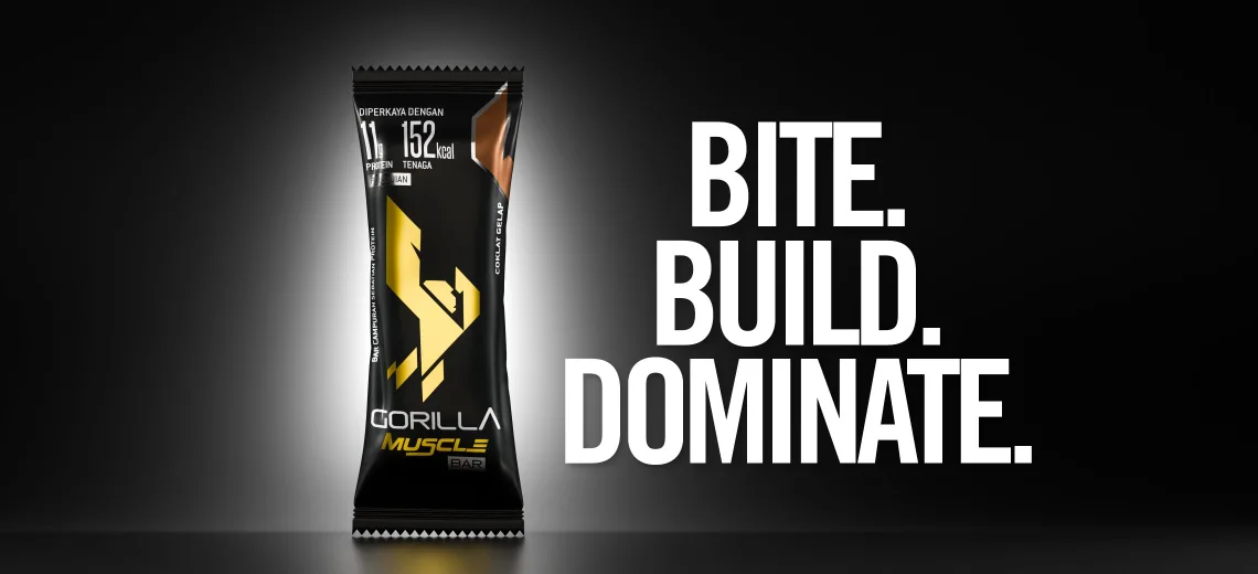 GORILLA Muscle Bar Dark Chocolate, 35 g x 8 Bars