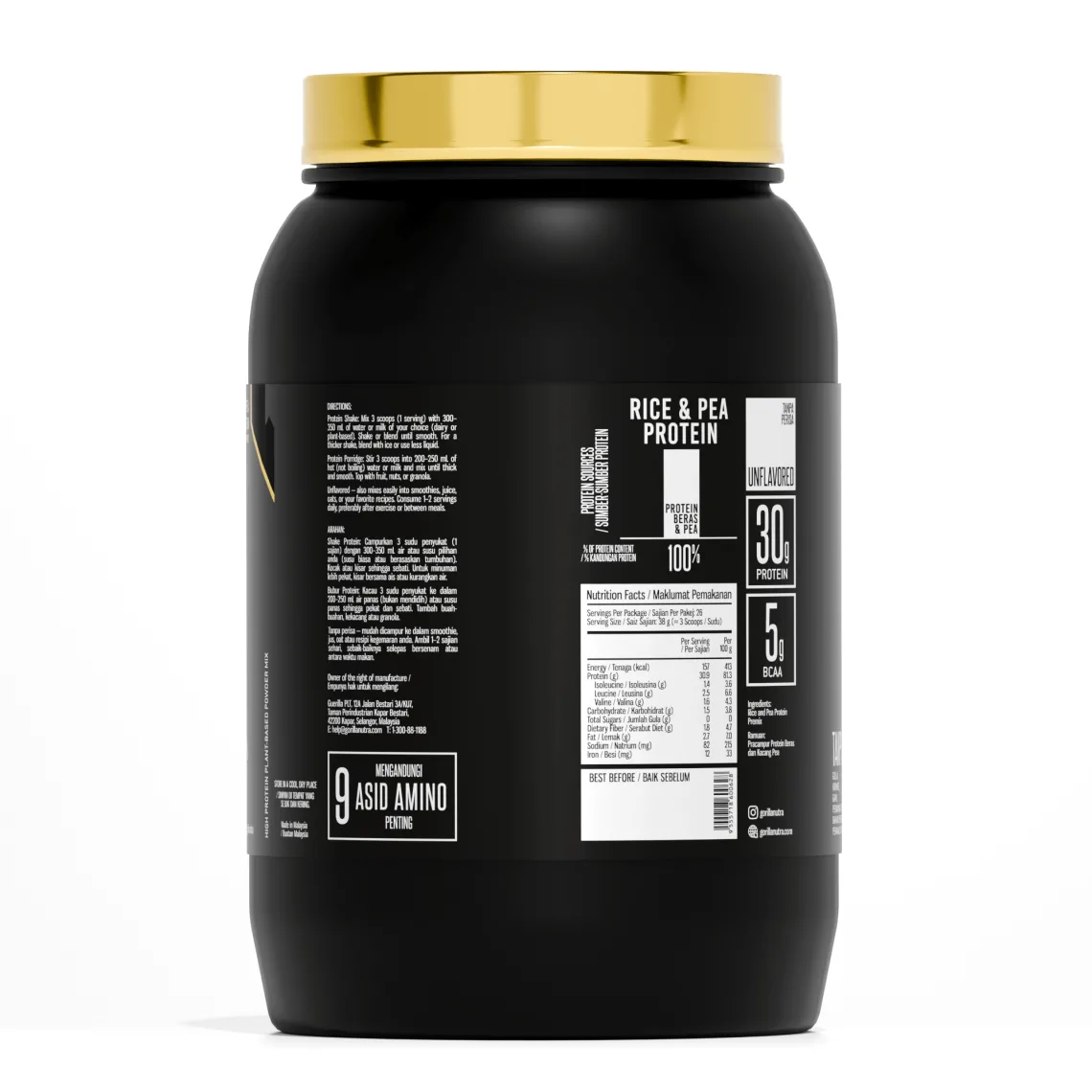 GORILLA Muscle 360 1 kg, nutrition facts