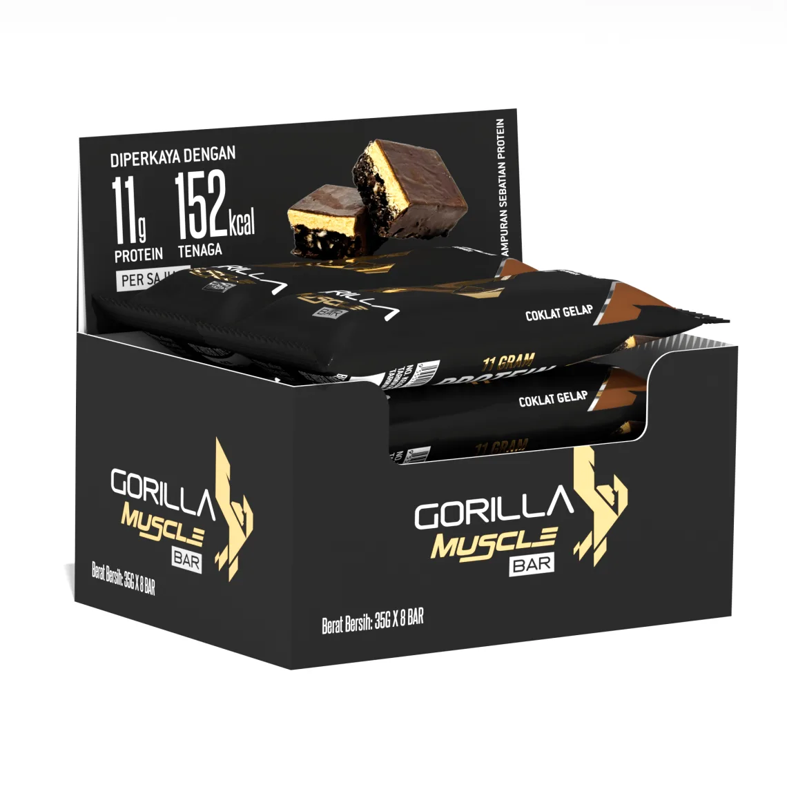 GORILLA Muscle Bar display box of 8 bars