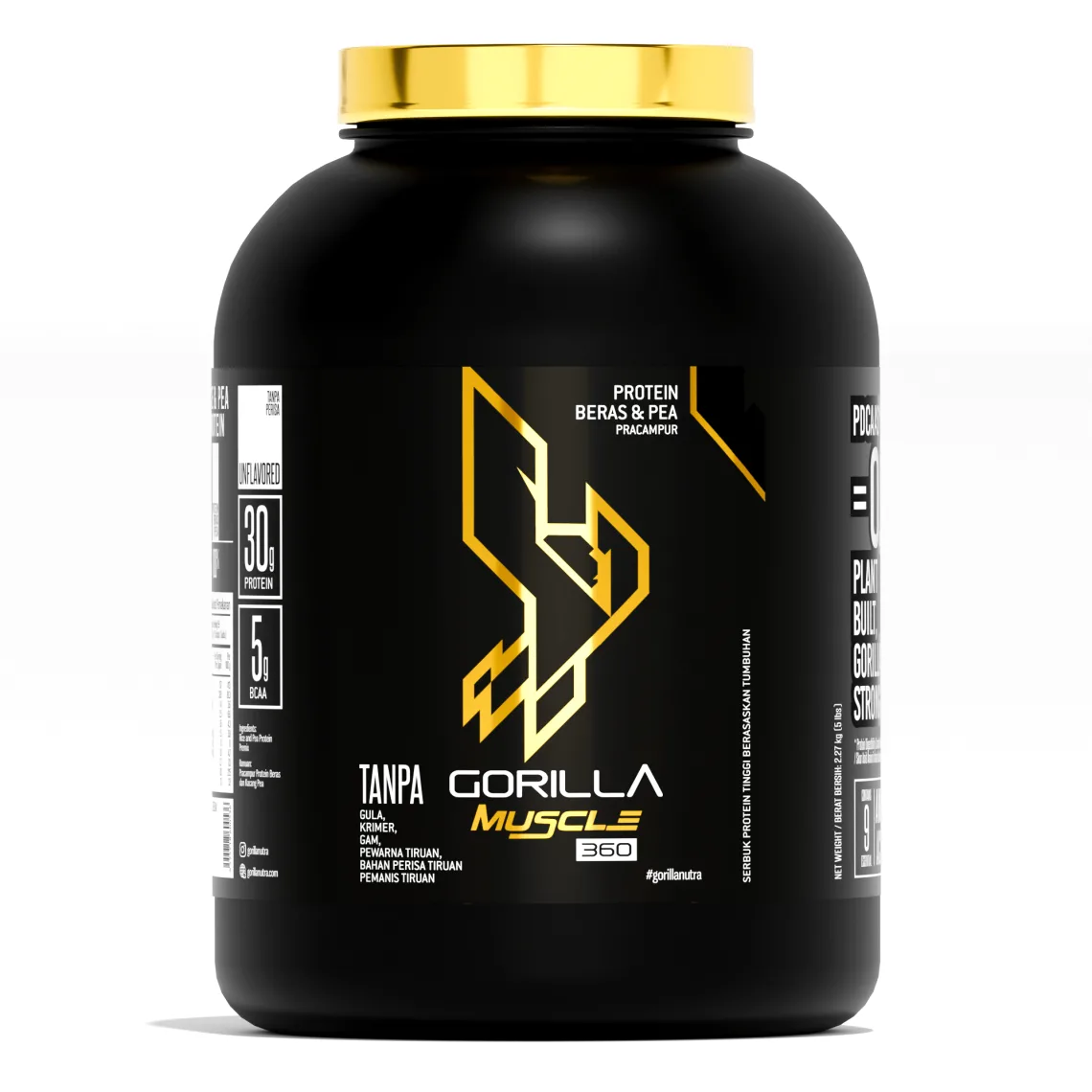 GORILLA Muscle 360 Plant Protein 2.27 kg, Malay front