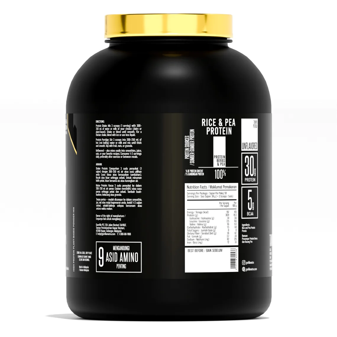 GORILLA Muscle 360 2.27 kg, nutrition facts